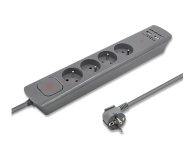 Qoltec Listwa antyprzepięciowa - 4 gniazda, 2x USB, 1.8m, szara - 1122553 - zdjęcie 1